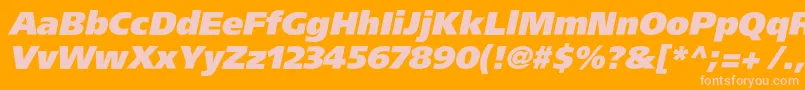 AgforeignerxcItalic Font – Pink Fonts on Orange Background