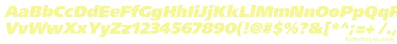 Шрифт AgforeignerxcItalic – жёлтые шрифты