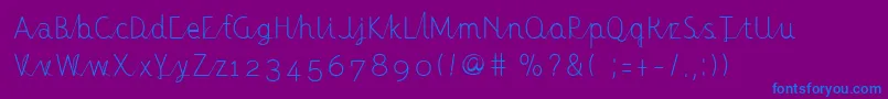 Шрифт FontoposunnydayRegular – синие шрифты на фиолетовом фоне