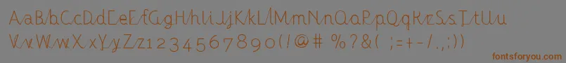 Police FontoposunnydayRegular – polices brunes sur fond gris