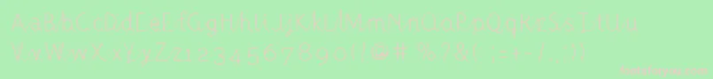 FontoposunnydayRegular Font – Pink Fonts on Green Background