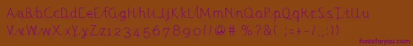 Más sobre la fuente FontoposunnydayRegular fuente FontoposunnydayRegular – Fuentes Moradas Sobre Fondo Marrón