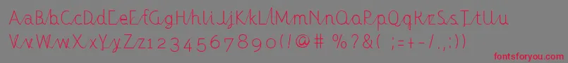 FontoposunnydayRegular Font – Red Fonts on Gray Background