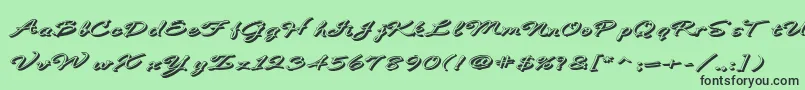 BDeBonitaShadow Font – Black Fonts on Green Background