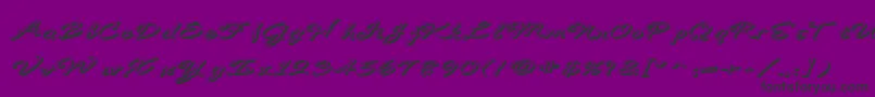 フォントBDeBonitaShadow – 紫の背景に黒い文字