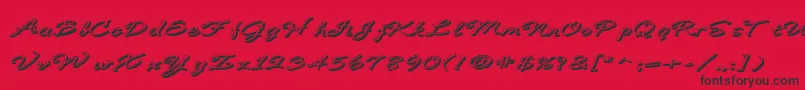 BDeBonitaShadow Font – Black Fonts on Red Background