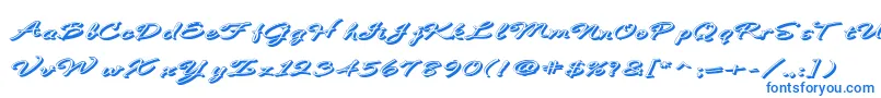 BDeBonitaShadow Font – Blue Fonts on White Background