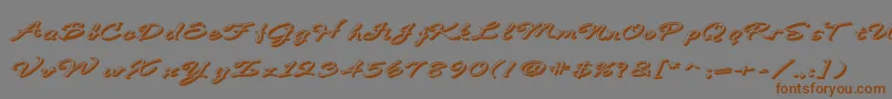 BDeBonitaShadow Font – Brown Fonts on Gray Background