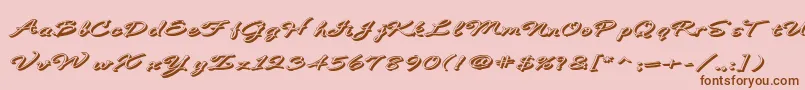 BDeBonitaShadow Font – Brown Fonts on Pink Background