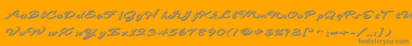 BDeBonitaShadow-Schriftart – Graue Schriften auf orangefarbenem Hintergrund