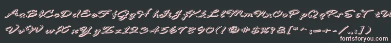 BDeBonitaShadow Font – Pink Fonts on Black Background