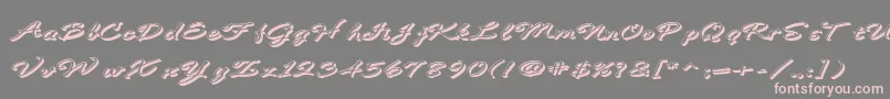 BDeBonitaShadow-Schriftart – Rosa Schriften auf grauem Hintergrund