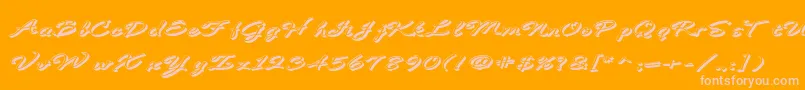 BDeBonitaShadow-Schriftart – Rosa Schriften auf orangefarbenem Hintergrund