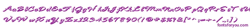 BDeBonitaShadow Font – Purple Fonts on White Background