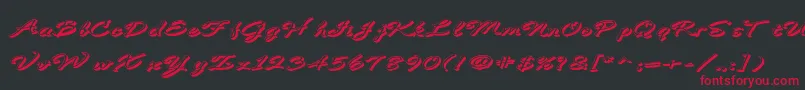 BDeBonitaShadow Font – Red Fonts on Black Background