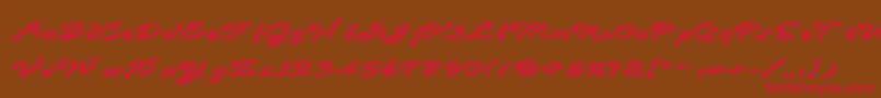 BDeBonitaShadow Font – Red Fonts on Brown Background