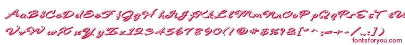 BDeBonitaShadow Font – Red Fonts on White Background