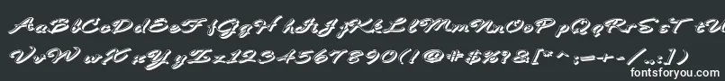 Шрифт BDeBonitaShadow – белые шрифты на чёрном фоне