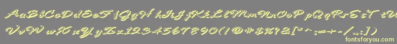 BDeBonitaShadow Font – Yellow Fonts on Gray Background