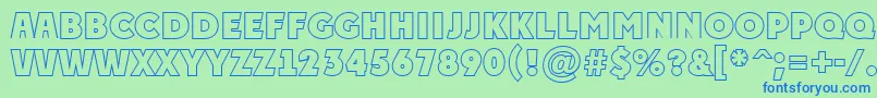 APlakattitulotlExtrabold Font – Blue Fonts on Green Background