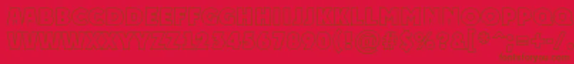 APlakattitulotlExtrabold Font – Brown Fonts on Red Background