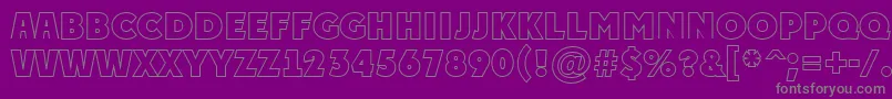 フォントAPlakattitulotlExtrabold – 紫の背景に灰色の文字