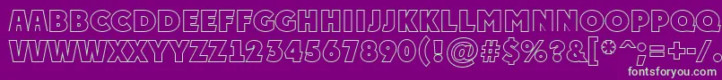 APlakattitulotlExtrabold Font – Green Fonts on Purple Background