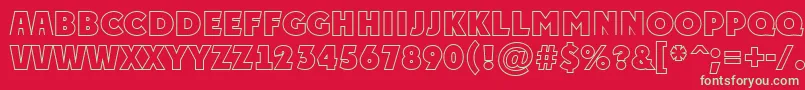 APlakattitulotlExtrabold Font – Green Fonts on Red Background