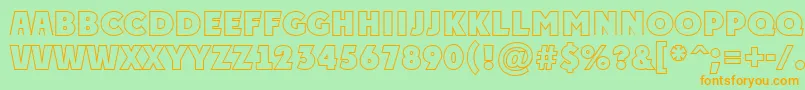 APlakattitulotlExtrabold Font – Orange Fonts on Green Background