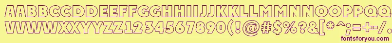 APlakattitulotlExtrabold Font – Purple Fonts on Yellow Background