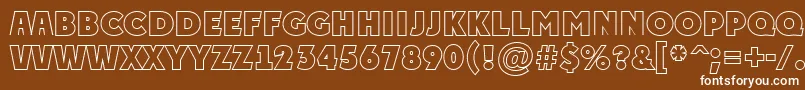 APlakattitulotlExtrabold-Schriftart – Weiße Schriften auf braunem Hintergrund