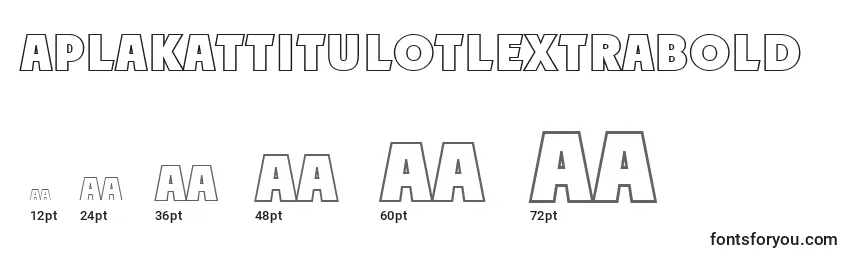Размеры шрифта APlakattitulotlExtrabold