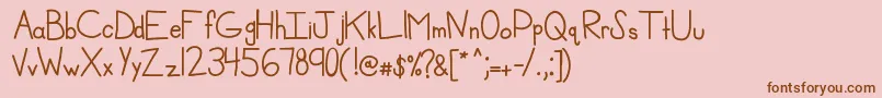 Police Kbmisosoup – polices brunes sur fond rose