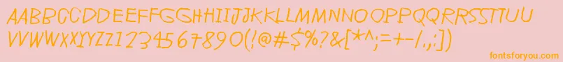 DРІjРµVuDive Font – Orange Fonts on Pink Background