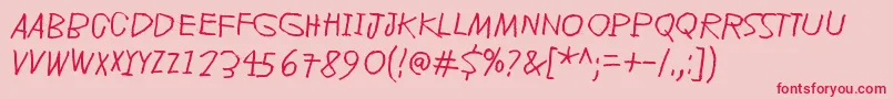 フォントDРІjРµVuDive – ピンクの背景に赤い文字