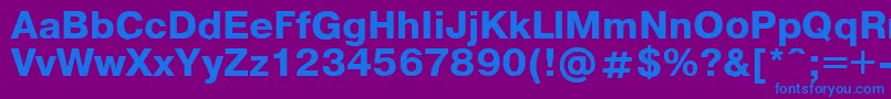 フォントPragmaticaregular.KzBold – 紫色の背景に青い文字
