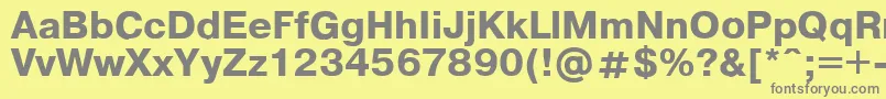 フォントPragmaticaregular.KzBold – 黄色の背景に灰色の文字
