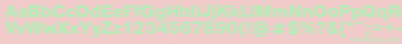 Pragmaticaregular.KzBold Font – Green Fonts on Pink Background