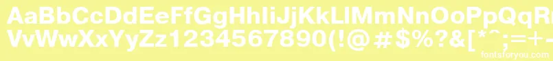 Шрифт Pragmaticaregular.KzBold – белые шрифты на жёлтом фоне