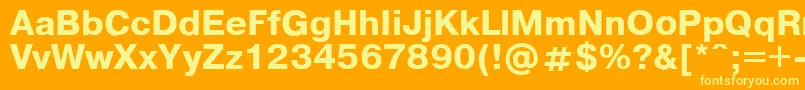 Pragmaticaregular.KzBold Font – Yellow Fonts on Orange Background