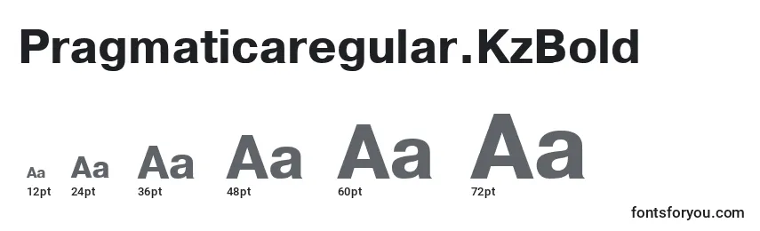 Размеры шрифта Pragmaticaregular.KzBold