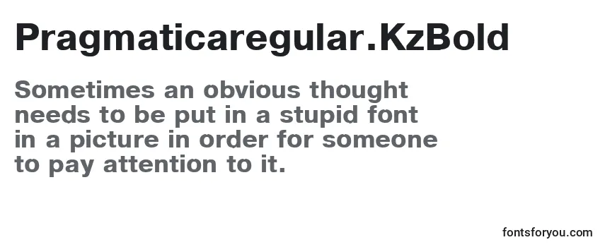 Pragmaticaregular.KzBold Font