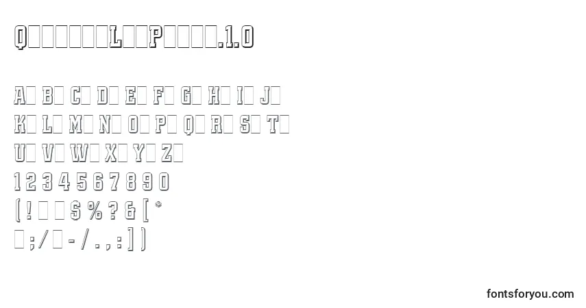 Schriftart QuadrusLetPlain.1.0 – Alphabet, Zahlen, spezielle Symbole
