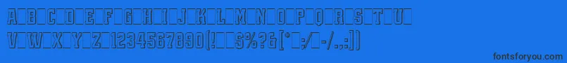 QuadrusLetPlain.1.0 Font – Black Fonts on Blue Background