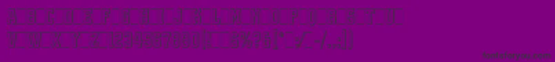 フォントQuadrusLetPlain.1.0 – 紫の背景に黒い文字