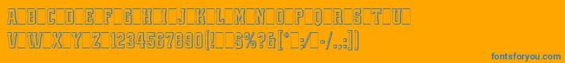 フォントQuadrusLetPlain.1.0 – オレンジの背景に青い文字