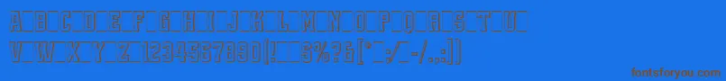 QuadrusLetPlain.1.0 Font – Brown Fonts on Blue Background