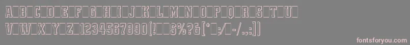 フォントQuadrusLetPlain.1.0 – 灰色の背景にピンクのフォント