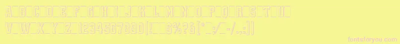 QuadrusLetPlain.1.0 Font – Pink Fonts on Yellow Background