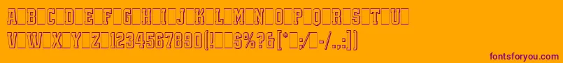 フォントQuadrusLetPlain.1.0 – オレンジの背景に紫のフォント